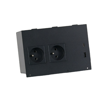 Cartridge with 2 sockets and USB-C/A charging